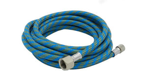 Braided Air Hose with 1/4" fem. thread & 1/8" fem. thread 3 m