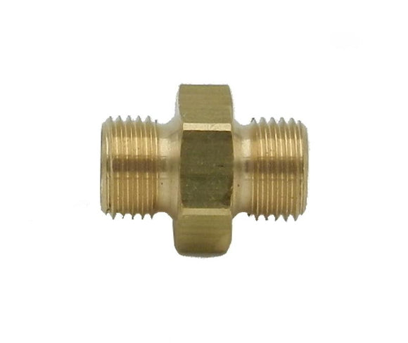 Hexagon double nipple 2 x 1/8″ male thread