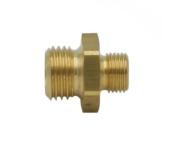 Hexagon reducing nipple 1/4″ male thread to 1/8″ male thread