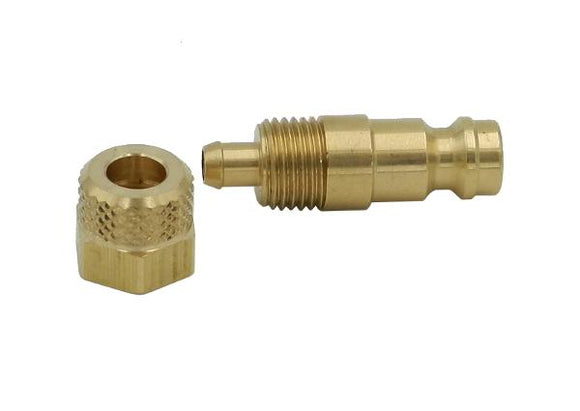 Plug-in nipple nd 5.0 with socket for 4 x 6 mm PVC air hose