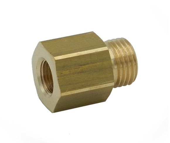 Hexagon reducing nipple 1/4″ male thread to 1/8″ fem. thread